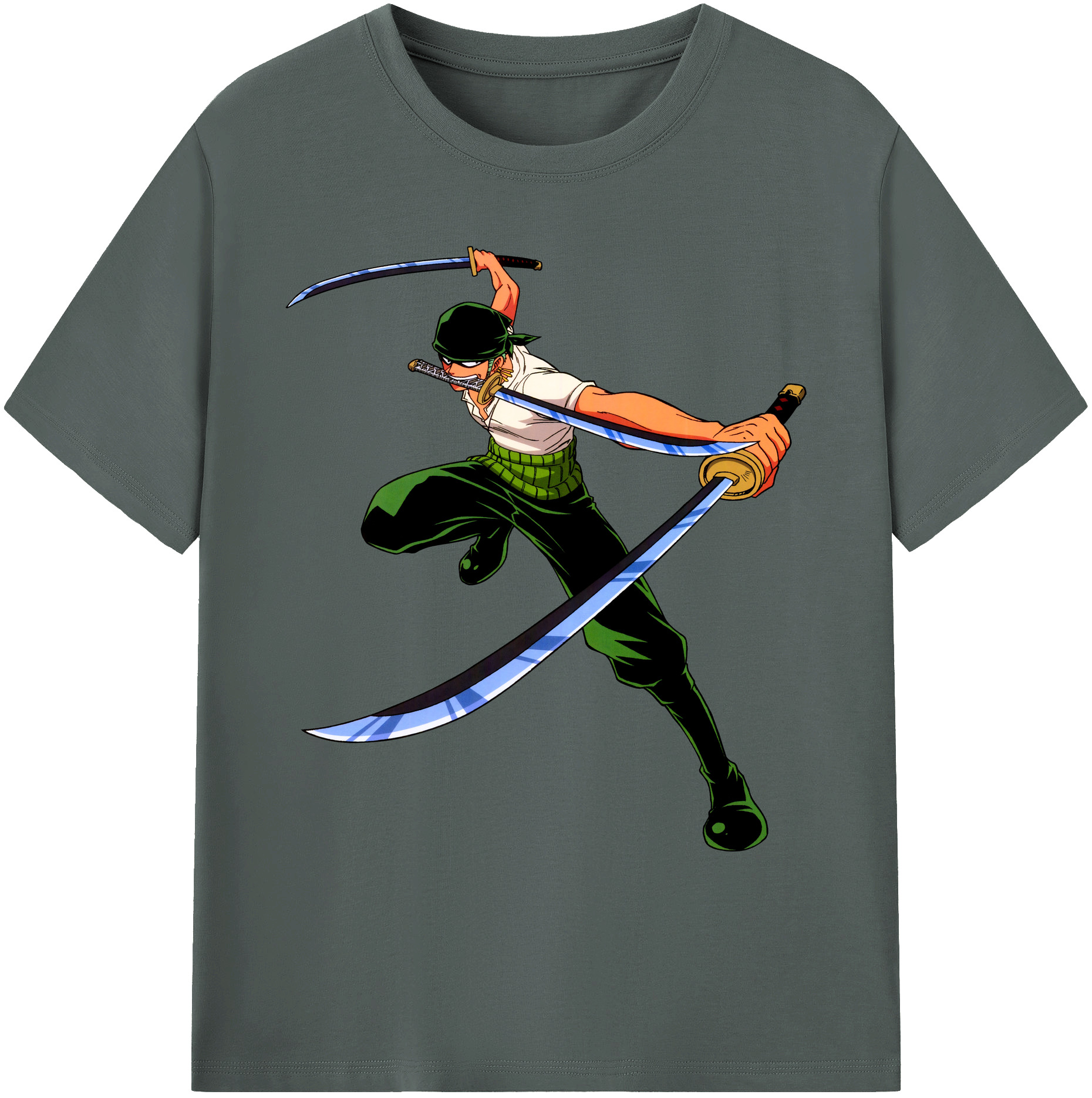 ワンピース ロロノア・ゾロ ONE PIECE Roronoa Zoro 綿100％ メンズ半袖Tシャツ｜肌触りやわらか＆通気性